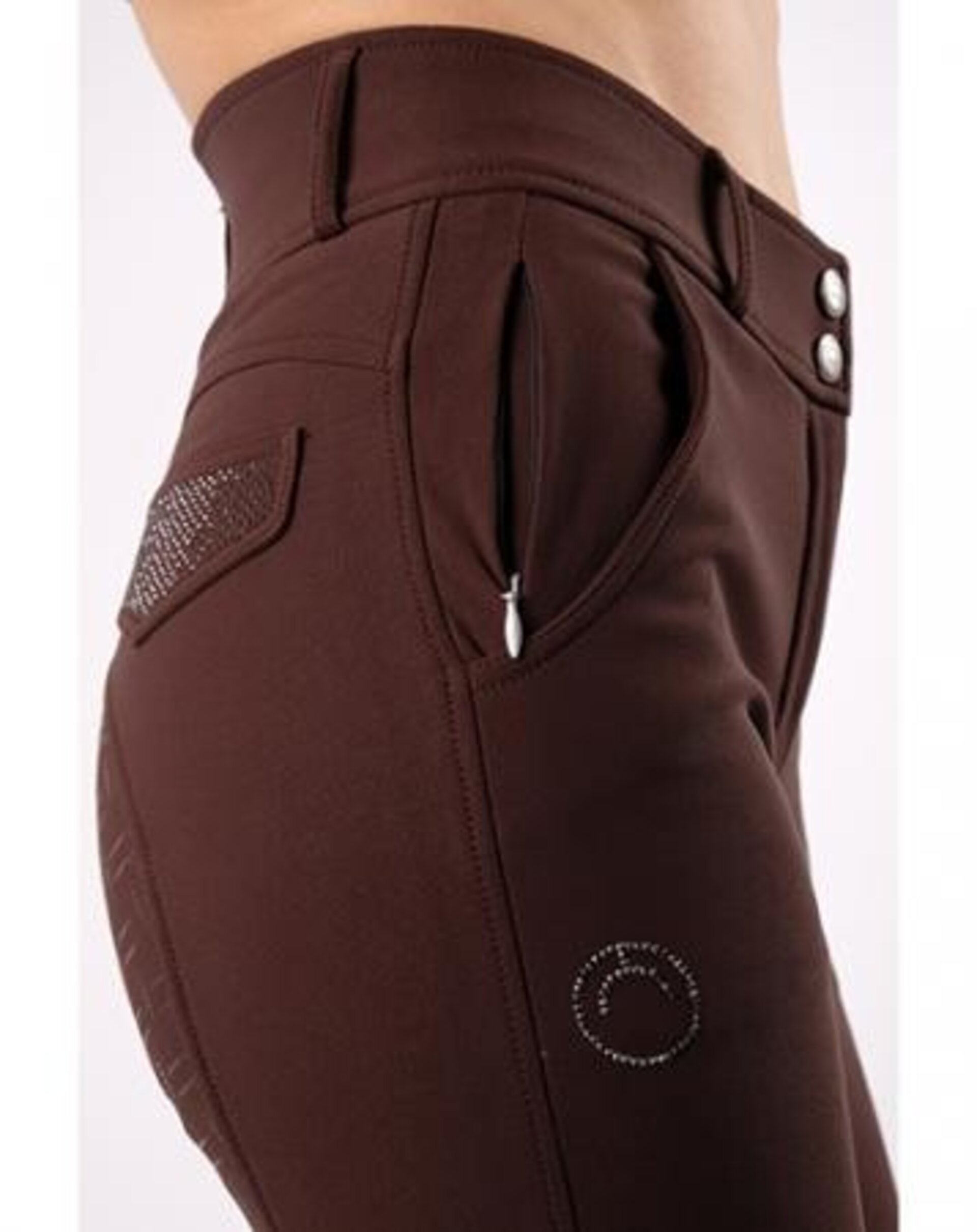 PANTALON DE MONTAR BRIELLA YATI - FULL GRIP - MARRÓN - 5