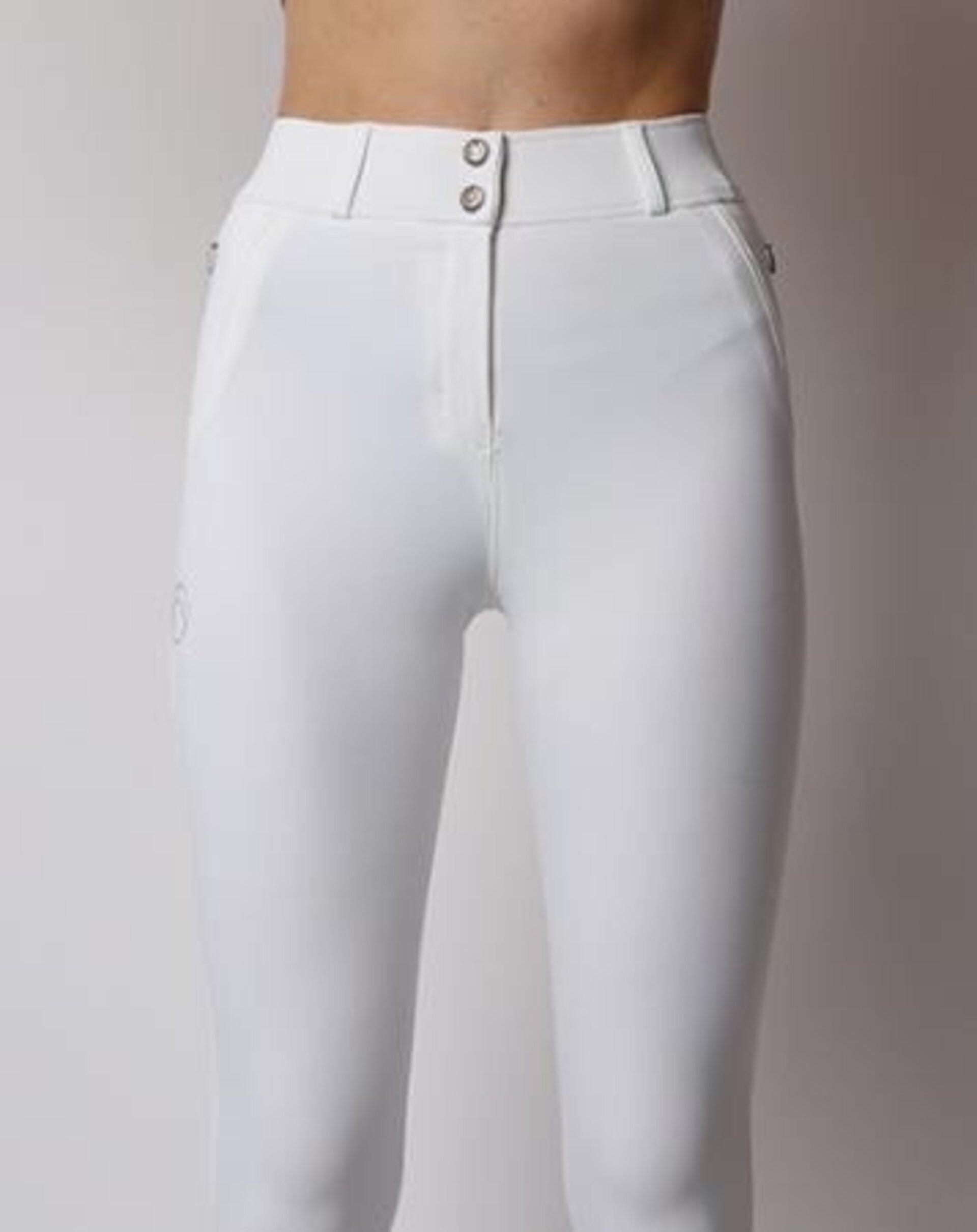 PANTALON DE MONTAR BRIELLA YATI - FULL GRIP - BLANCO - 2