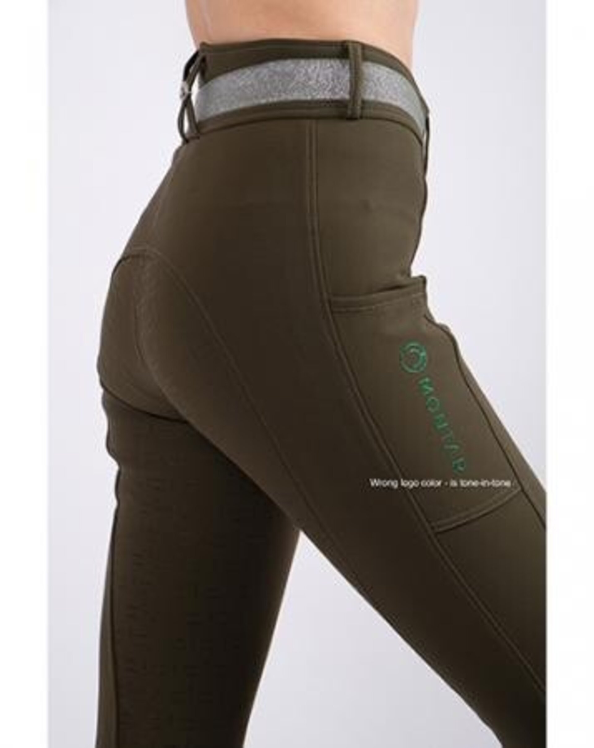 PANTALON DE MONTAR OLIVIA YATI - FULL GRIP - VERDE OLIVA - 4