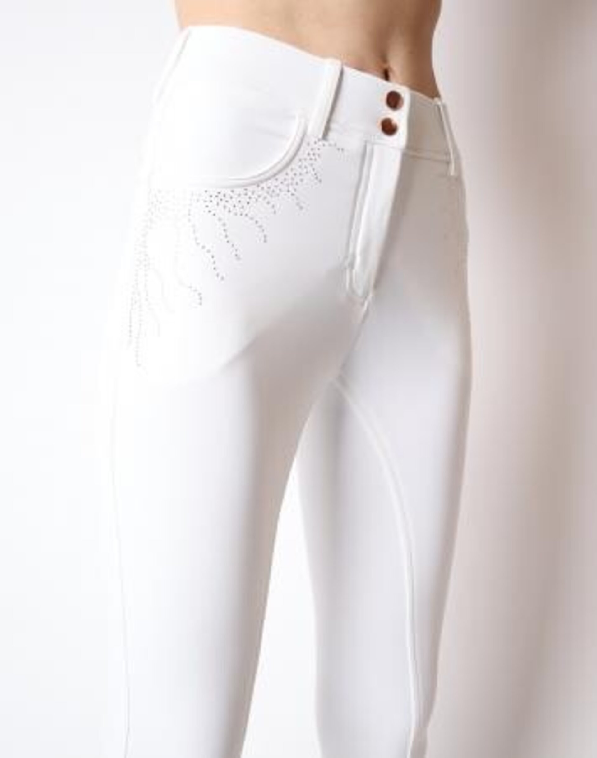 PANTALON DE MONTAR FEMKA YATI JUNIOR - FULL GRIP - BLANCO - 2