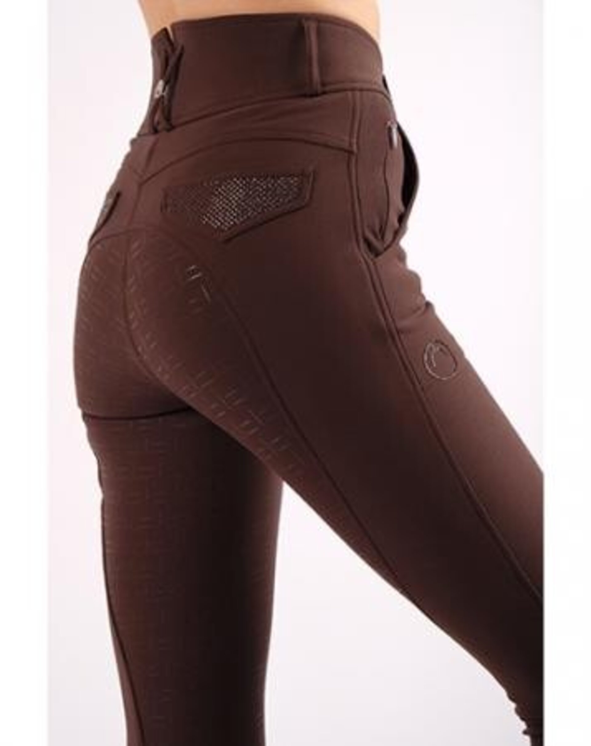 PANTALON DE MONTAR BRIELLA YATI - FULL GRIP - MARRÓN - 3