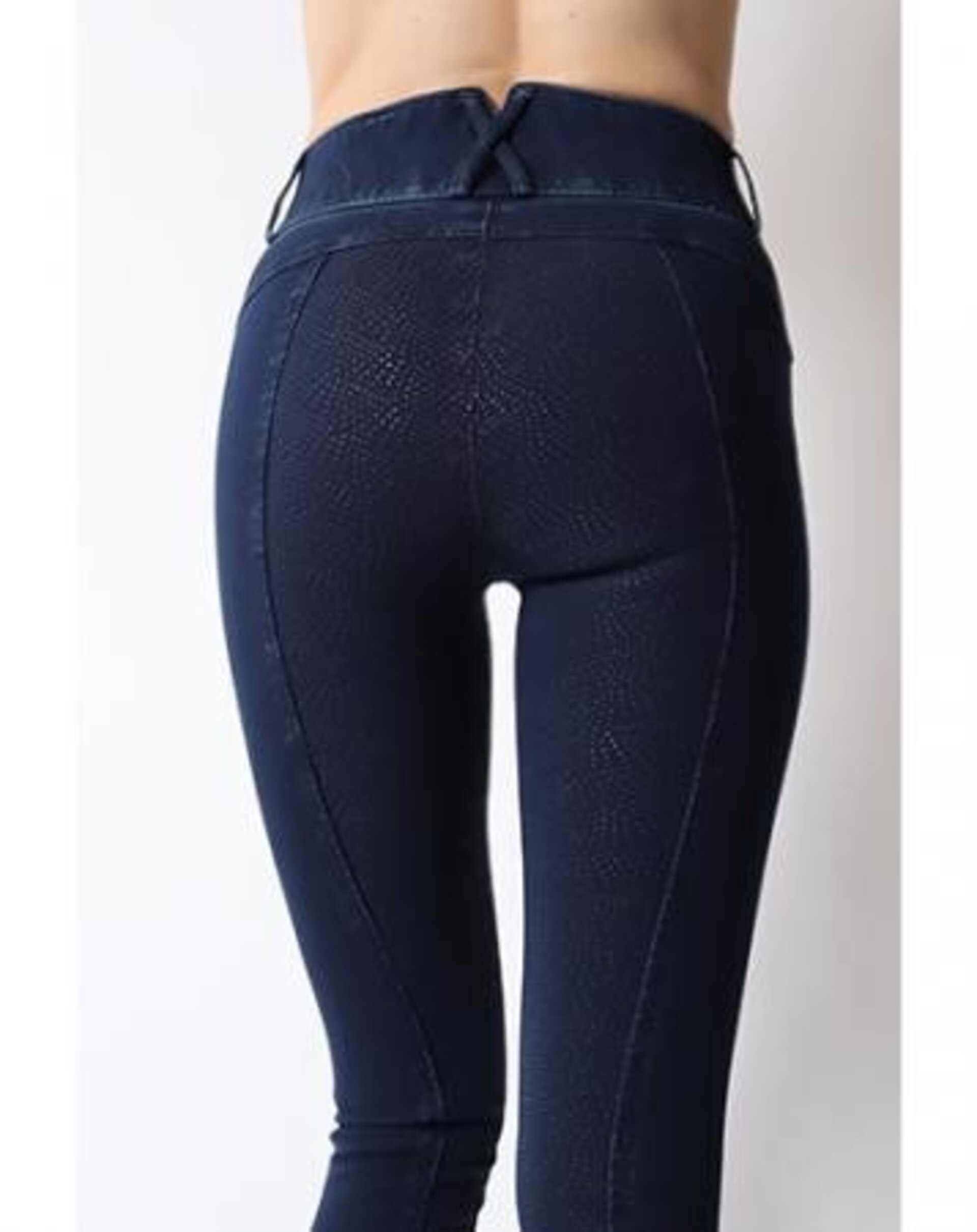 PANTALON DE MONTAR VAQUERO - FULL GRIP - AZUL - 2