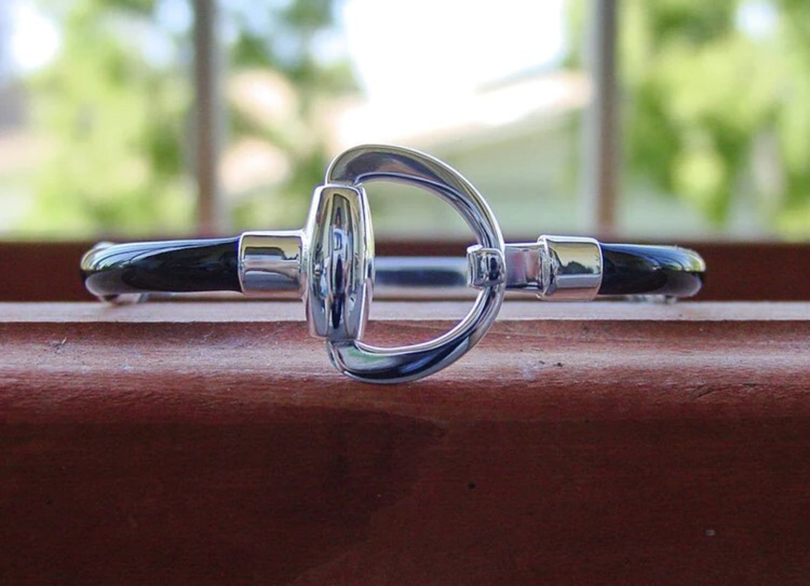 BRAZALETE CON ESMALTE DE PLATA ESTERLINA 925 - ANILLA FILETE D - 1