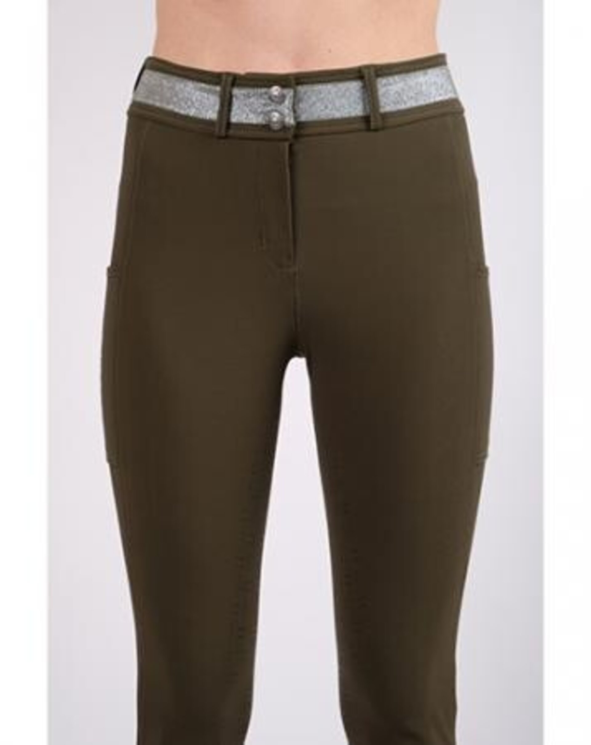 PANTALON DE MONTAR OLIVIA YATI - FULL GRIP - VERDE OLIVA - 3